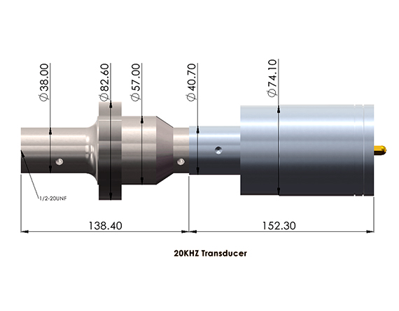 20 kHz High-Power Ultrasonic Transducer — Original product view 04